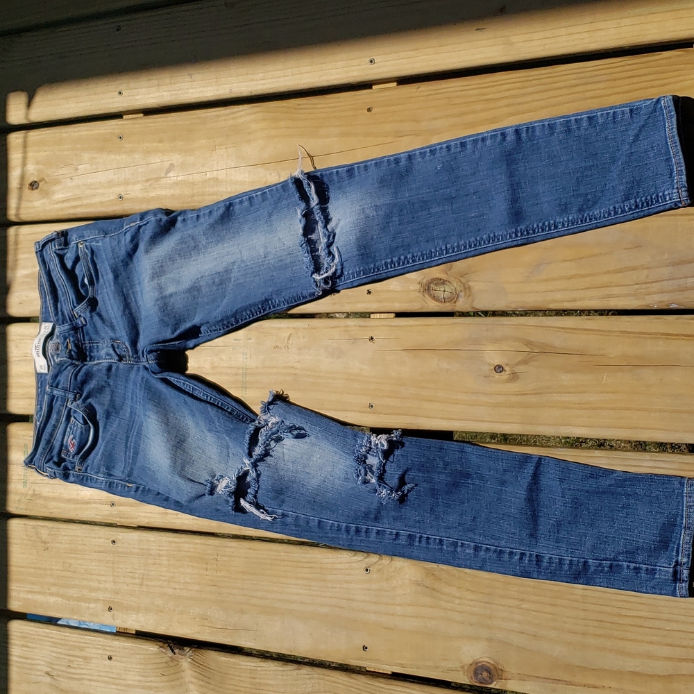 Hollister 26W x 31L  distressed jeans